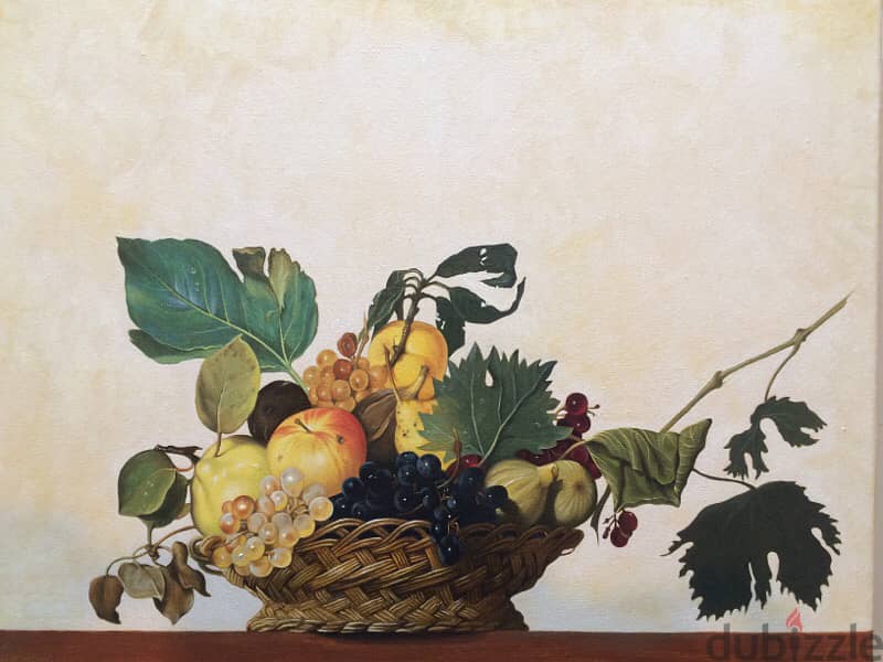 oil painting: Caravaggio- fruit basket 1