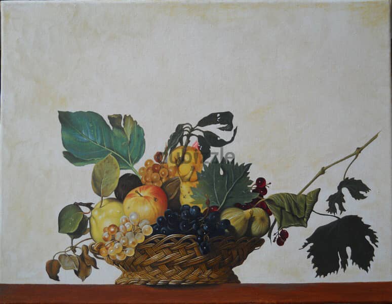 oil painting: Caravaggio- fruit basket 2