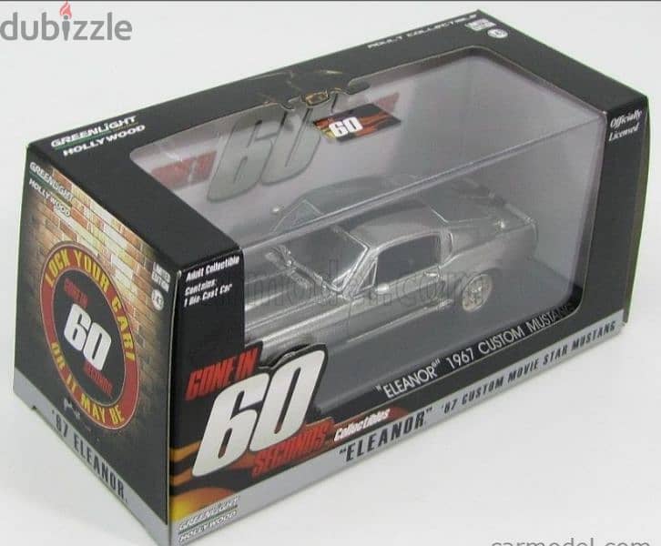 Mustang Shelby GT500 (Eleanor/Gone in 60 seconds) diecast  model 1;43. 3