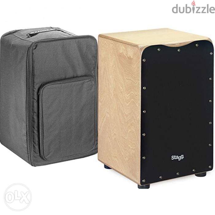 Stagg cajon with black front board finish 0