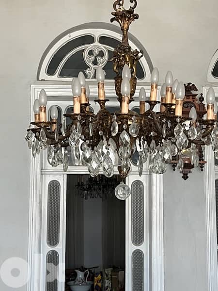 Antique chandelier copper ثريات أنتيك نحاس حفر 5