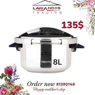 Pressure Cooker PRESTO 8L Original طنجرة ضغط برستو الاصلي