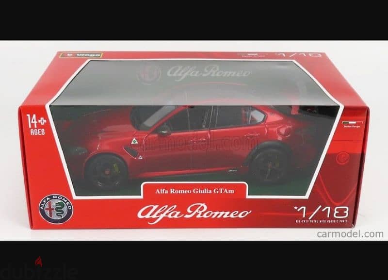 Alfa Romeo Giulia GTAm diecast car model 1;18. 8