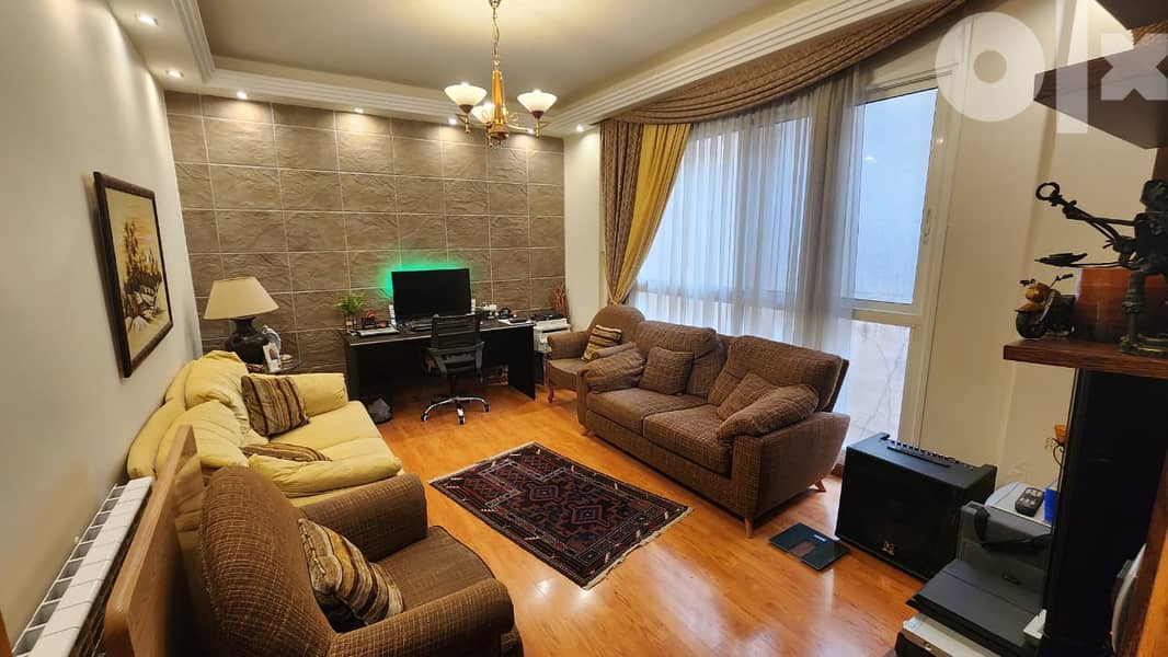 Lux Furnished 245m2 apartment + view For rent in Mar Takla / Hazmieh 2