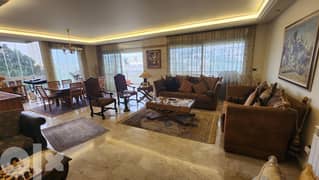 Lux Furnished 245m2 apartment + view For rent in Mar Takla / Hazmieh