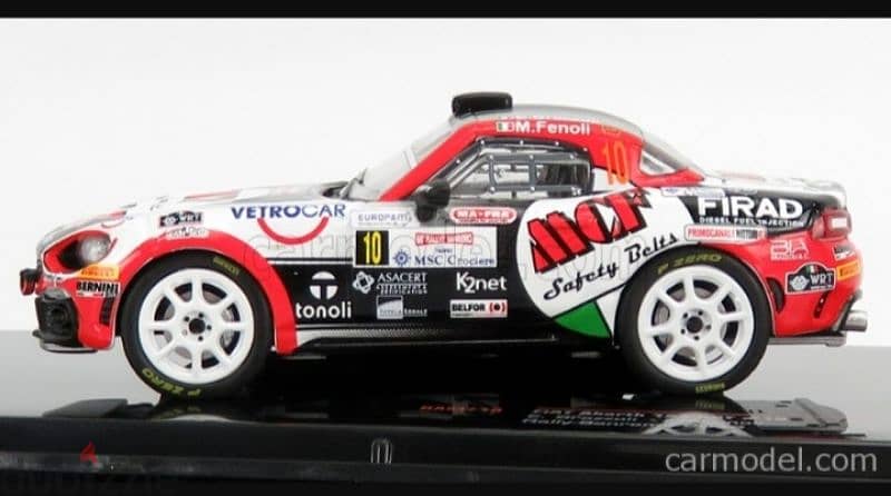 Fiat Abarth 124 (Rally Sanremo'19) diecast car model 1;43. 2