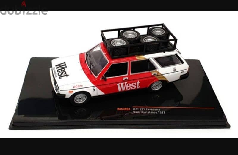 Fiat 131 Panorama (Rally Assistance '77) diecast car model 1;43. 1