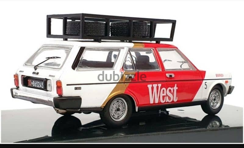 Fiat 131 Panorama (Rally Assistance '77) diecast car model 1;43. 4