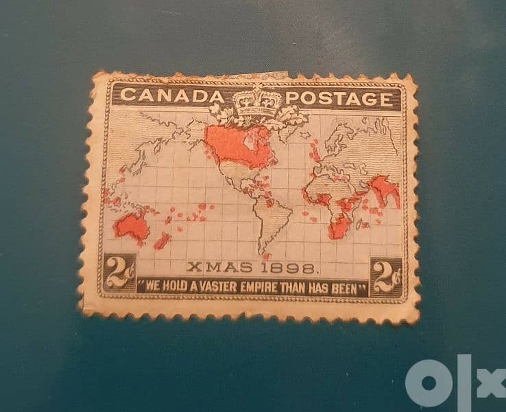 1898 Canada XMAS rare 2 cents stamp 0