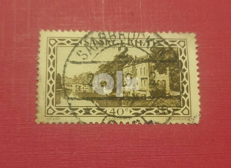 1929 Germany Saargebiet 40 cents stamp 0