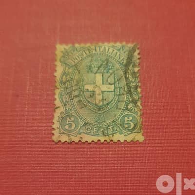 1891 Italy Arms of Savoy 5c. mint hinged stamp