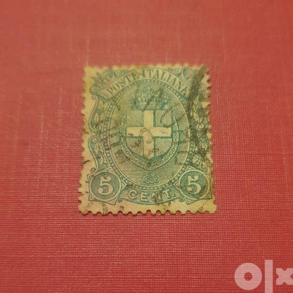 1891 Italy Arms of Savoy 5c. mint hinged stamp 0