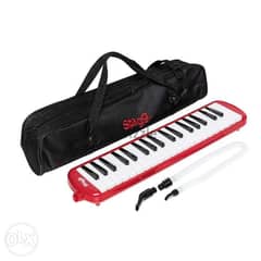 Stagg Red melodica with 37 keys and black bag 0