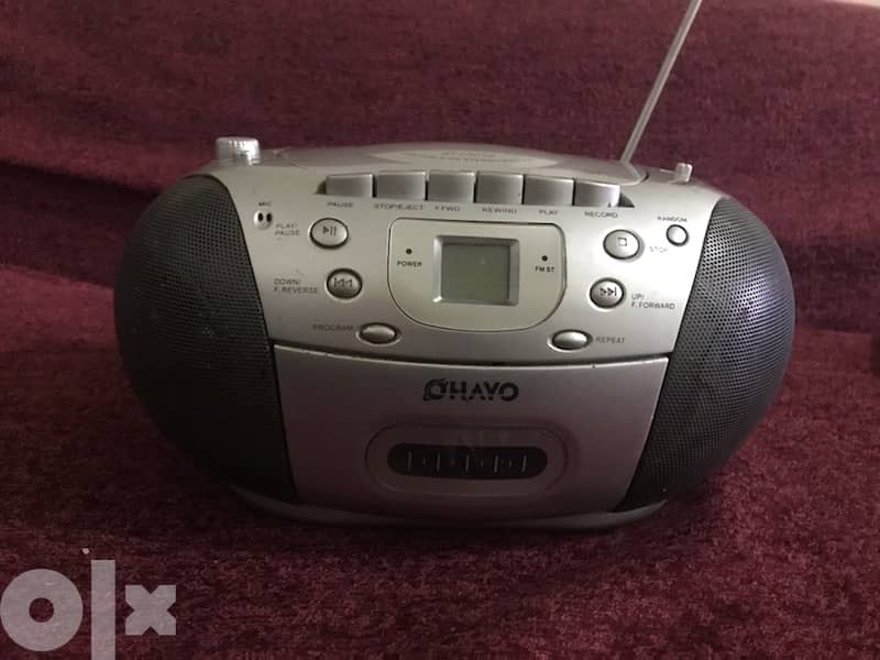 radio ,casette and cd player ,3 in 1 with microphone built in & record 2