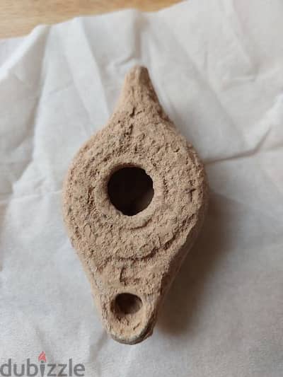 Ancient Terracotta clay  Roman Oil Lamp in third century CE