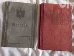 Two German Nazi passport for Soliders in WW2 Original and Genuine