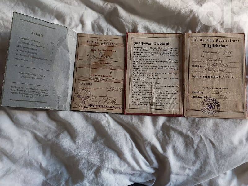 Two German Nazi passport for Soliders in WW2 Original and Genuine 1