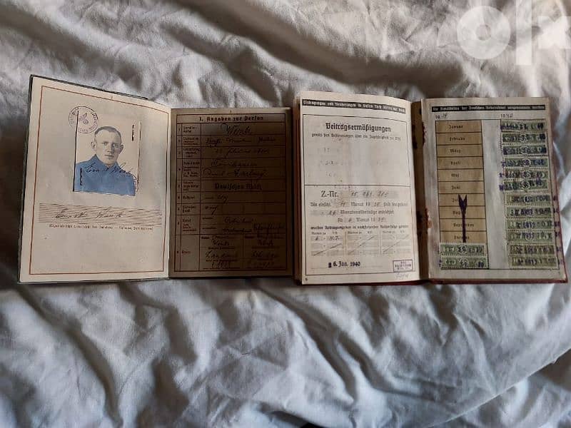 Two German Nazi passport for Soliders in WW2 Original and Genuine 2