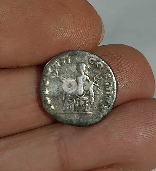 Ancient Vespesian Roman Emperor Silver Coin Denarius 1