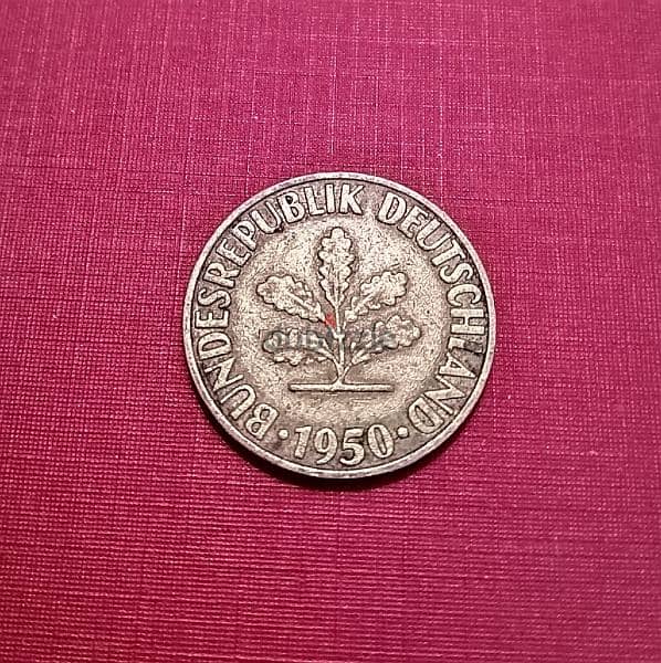 1950 Germany 10 Pfennig VF. KM# 108 1