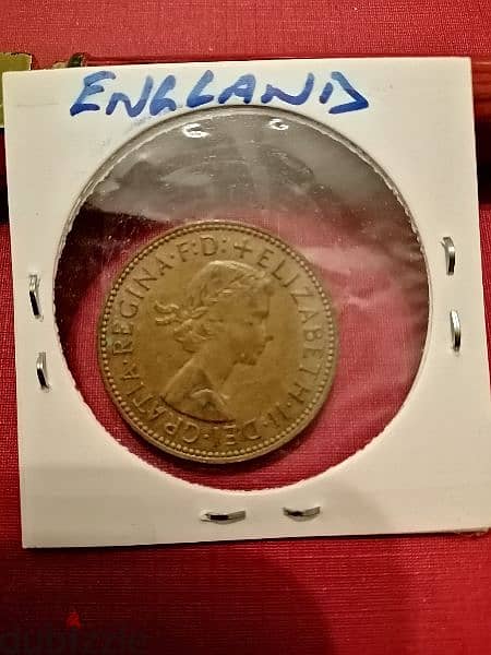 1966 England Half Penny Q. Elizabeth II 4