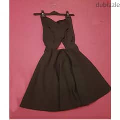 Backless short black dress 0