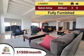 Sahel Alma 300m2 | Elegant Furnished Apartment | Panoramic View | Rent 0