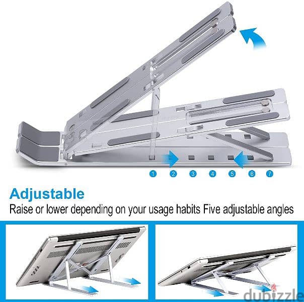 Aluminum Laptop Stand For Desk Bed Table K888 ستاند للابتوب 2