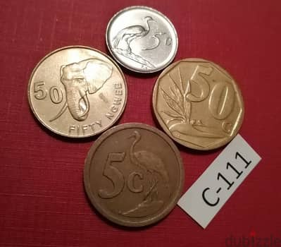 Africa old coins Lot # C-111 x 4 pcs