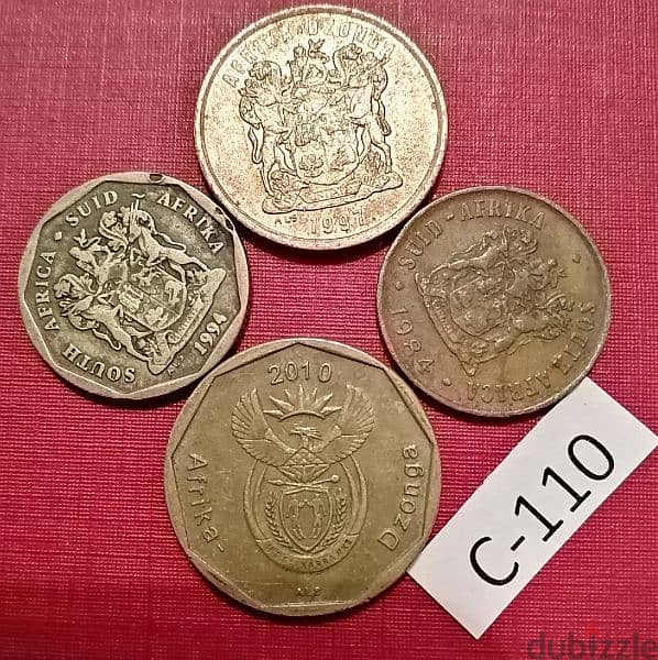 Africa old coins Lot # C-110 x 4 pcs 1