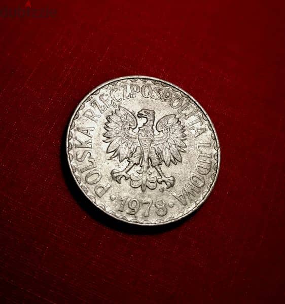 1978 Poland 1 Zlotych old coin 2