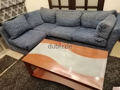 Used L shape salon plus table