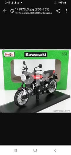 Kawasaki Z900RS diecast motorcycle model 1:12.