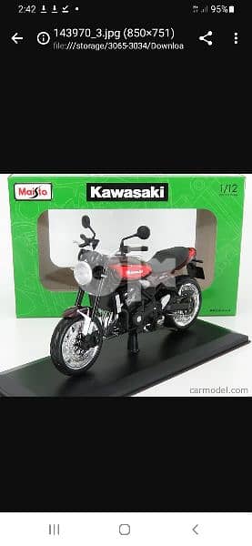 Kawasaki Z900RS diecast motorcycle model 1:12. 0