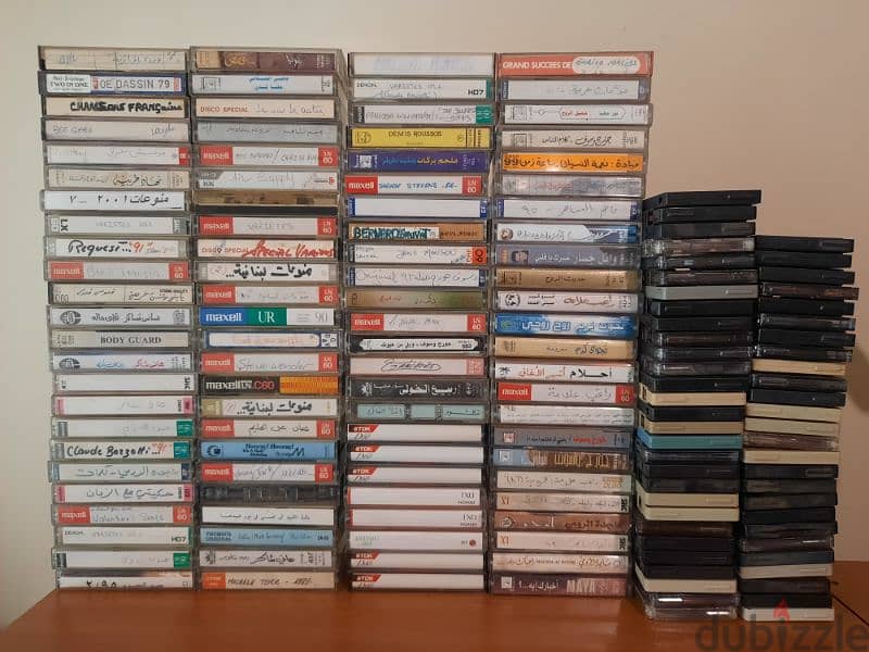 150 Cassettes arabic and french varieties. 1