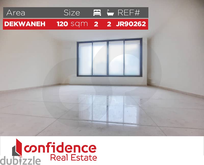 brand new apartment in Dekwaneh is now available for sale. REF#JR90262 0