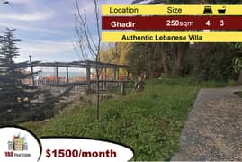 Ghadir 250m2 + 400m2 Terrace / garden | Authentic Lebanese Villa |Rent
