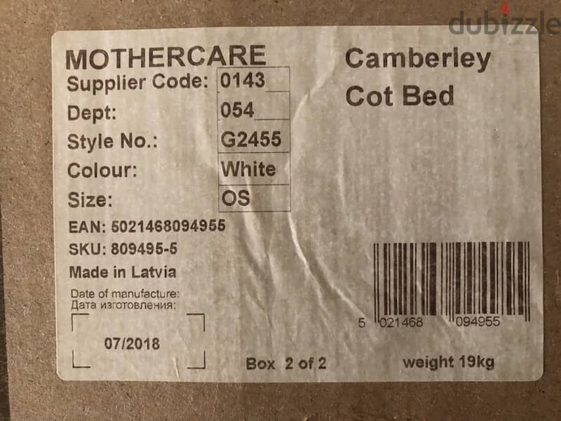 Crib Mothercare 3