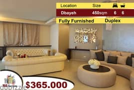 Dbayeh 450m2 + 60m2 Terrace | Duplex | Ultra-Modern | Furnished |