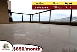 Sahel Alma 220m2 | Brand New | Luxury | Panoramic View | Rent | 0