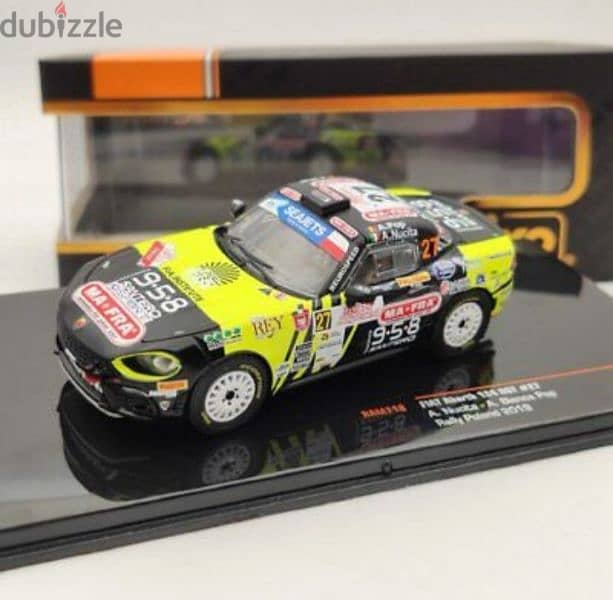 Fiat 124 Abarth  RGT (Rally Poland 2019) diecast car model 1;43. 1