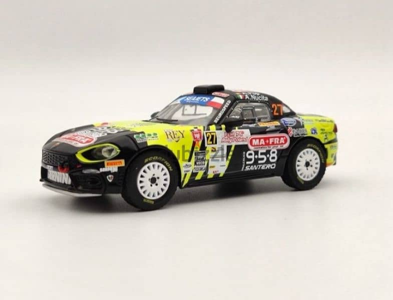 Fiat 124 Abarth  RGT (Rally Poland 2019) diecast car model 1;43. 6