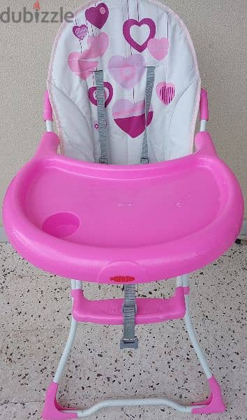high chair pink like new 0