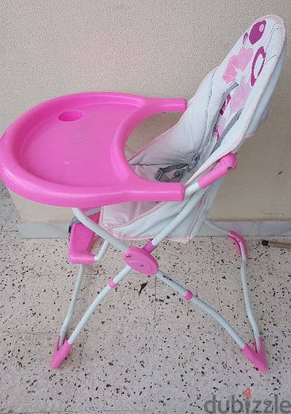high chair pink like new 2