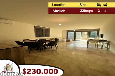 Sheileh 220m2 | Luxurious | Prime Location | Generous Dimensions |