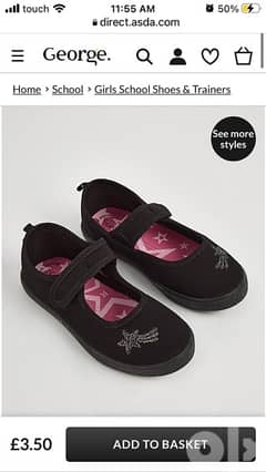 new origial brand george 2 shoes for girls