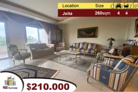 Jeita 260m2 | Fully Renovated | Spacious Flat | Luxurious | View |