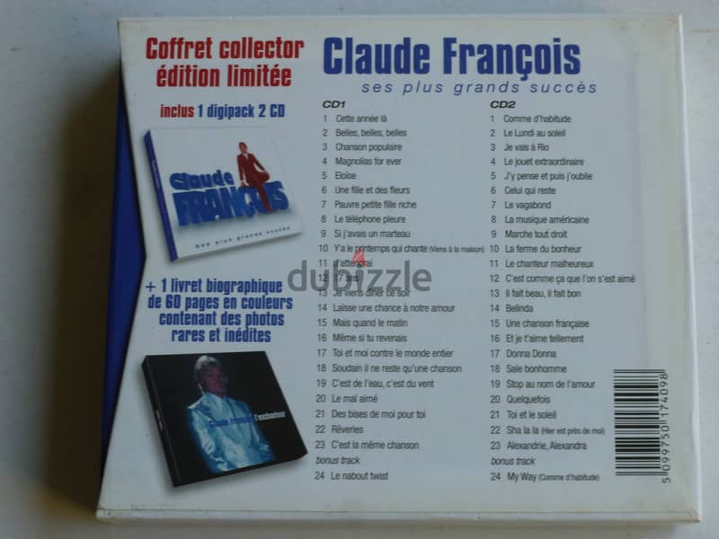 Claude Francois ses plus grands succes 2 cds + book special box set 1
