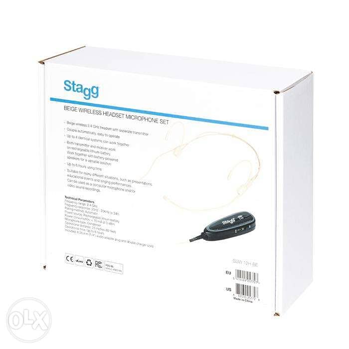 Stagg Beige Wireless Headset Microphone Set 1