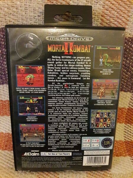 ORIGINAL Sega Genesis Mega Drive game (Mortal Kombat II) 1